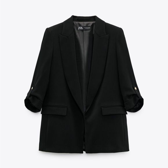 ZARA - BLAZER WITH ROLLED-UP SLEEVES - Picture 3 of 10